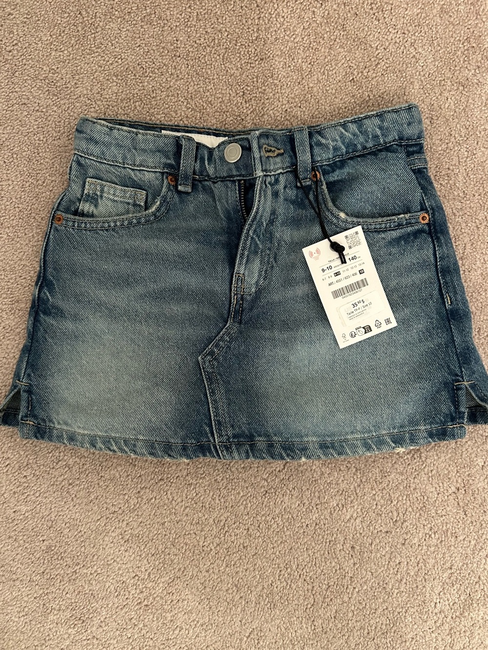 Zara Kids Blue Denim Skort